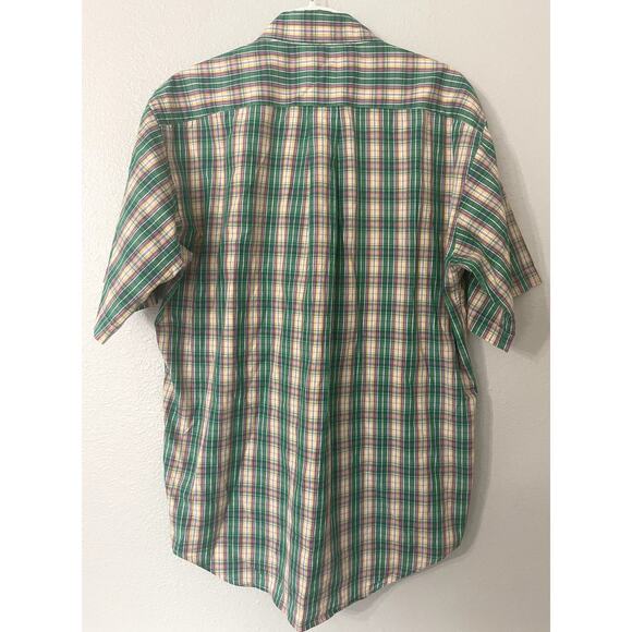 Ralph‎ Lauren Boys Plaid Button Down Short Sleeve Shirt Size XL 20 - Picture 2 of 5
